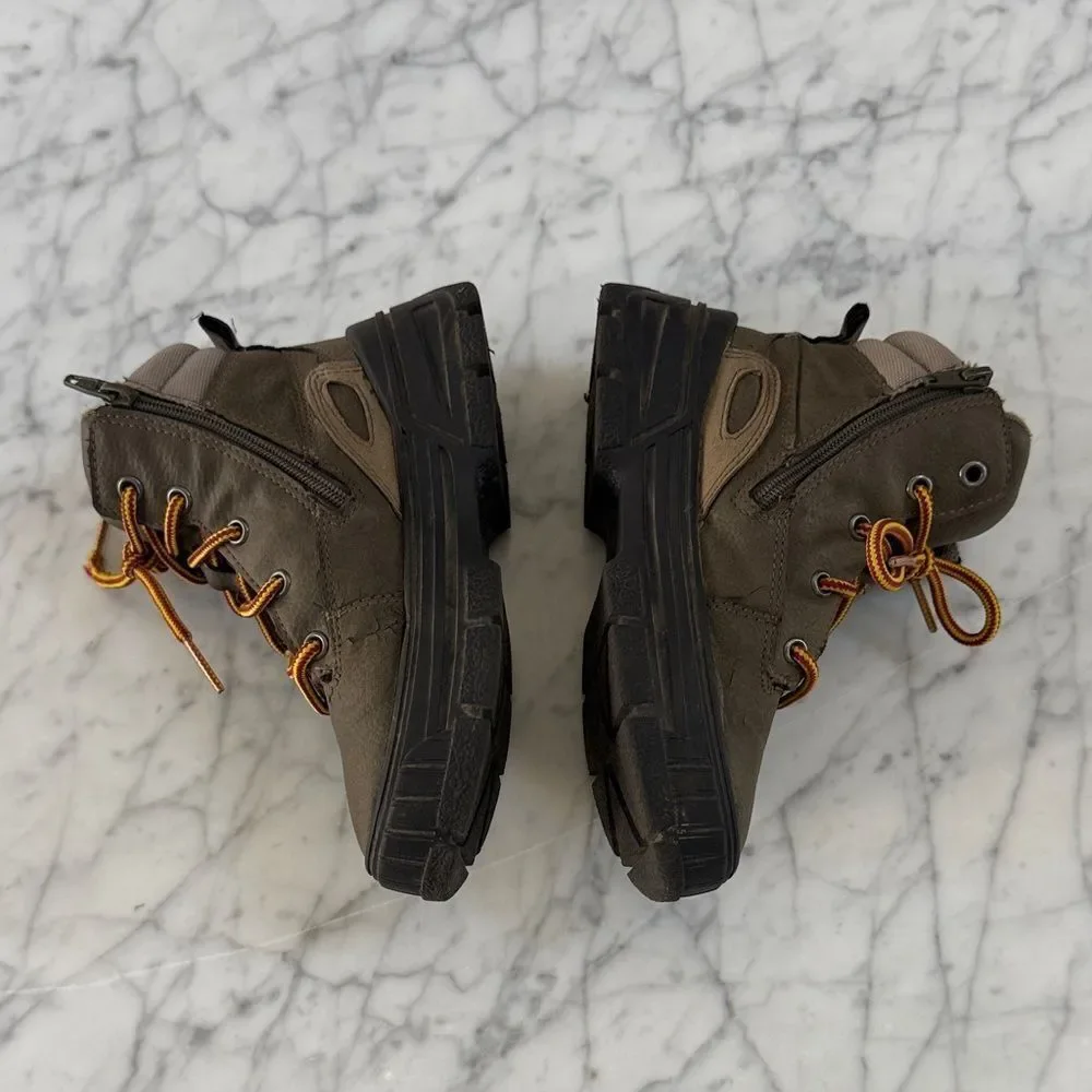 Zara Kids Brown Hiking Boots Sz 11 US 28 Euro